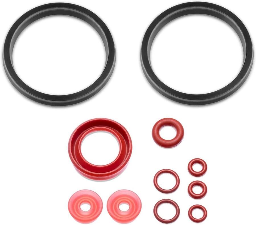Pakking Lip Seal Set Afdichtingsringen Koffiemachine Onderhoud Koffieapparaat Hoge Kwaliteit Materialen 10 Delig Rood Zwart