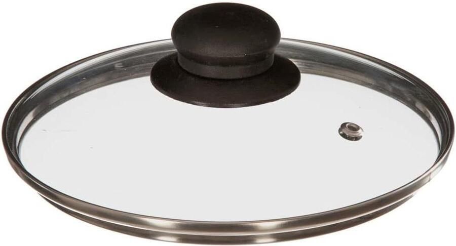Pan Deksel Glazen Deksel Koken Met Stoomgat 18 Cm Diameter Transparant