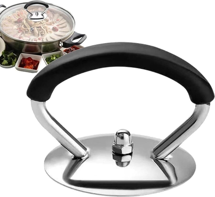 Pan Deksel Handvat Kookgerei Handvat Koken en Bakken Hittebestendig Ontwerp 8 cm Zwart