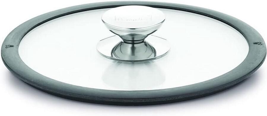 Pan Deksel Kookdeksel Glas Koken en Prutten Krasbestendig Glas 32 cm Zwart