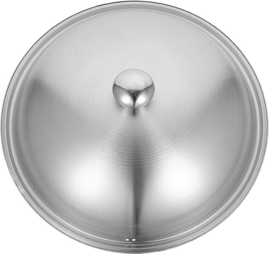 Pan Deksel Kookdeksel RVS Snel Koken Geïntegreerde stoomklep 34 x 34 cm Zilver