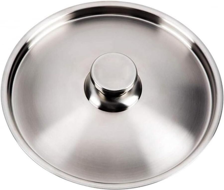 Pan Deksel Kookgerei Accessoire Koken en Stomen Roestvrij Staal 30 cm Zilverkleurig