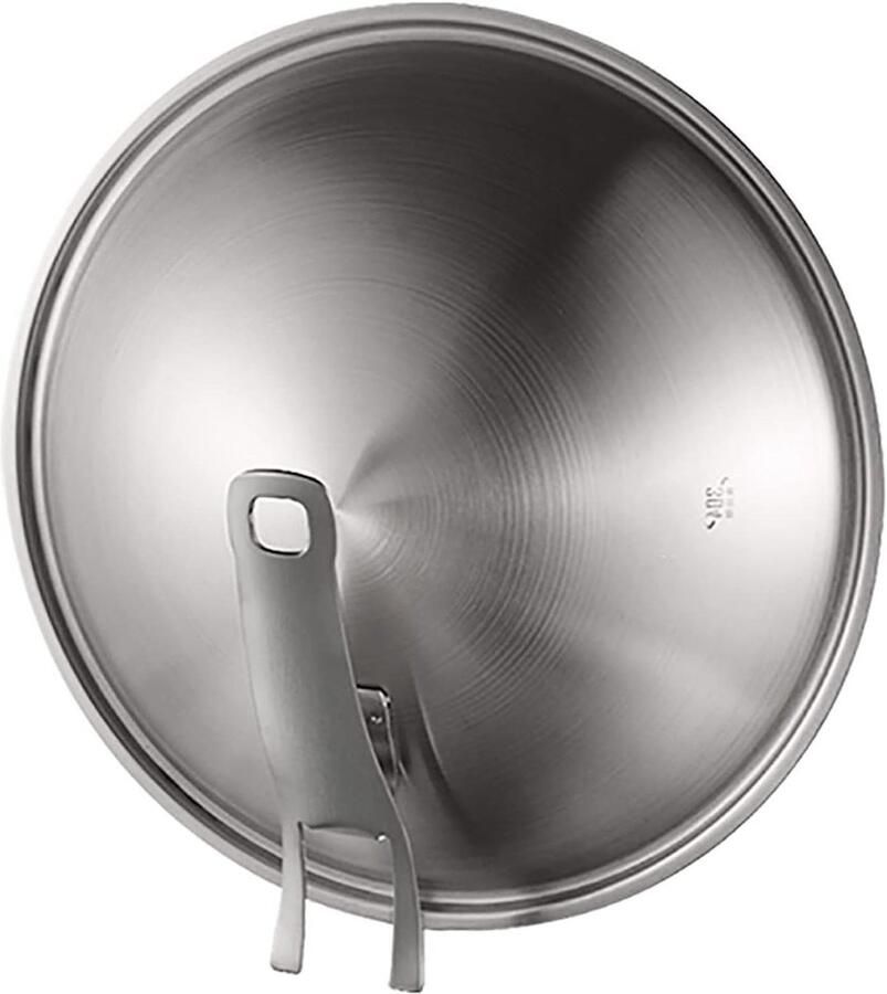 Pan Deksel Kookgerei Deksel Koken in Keuken Uitlaatgat Ontwerp 30 cm Zilver