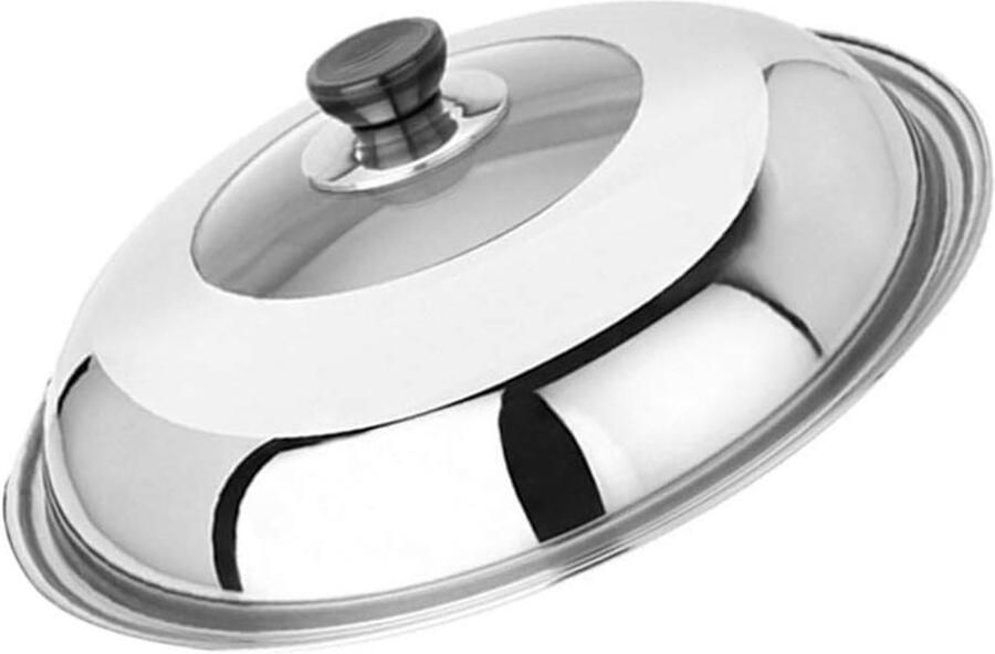 Pan Deksel Kookpan Deksel Koken en Bakken Zichtbaar Glas 26 cm Zilver