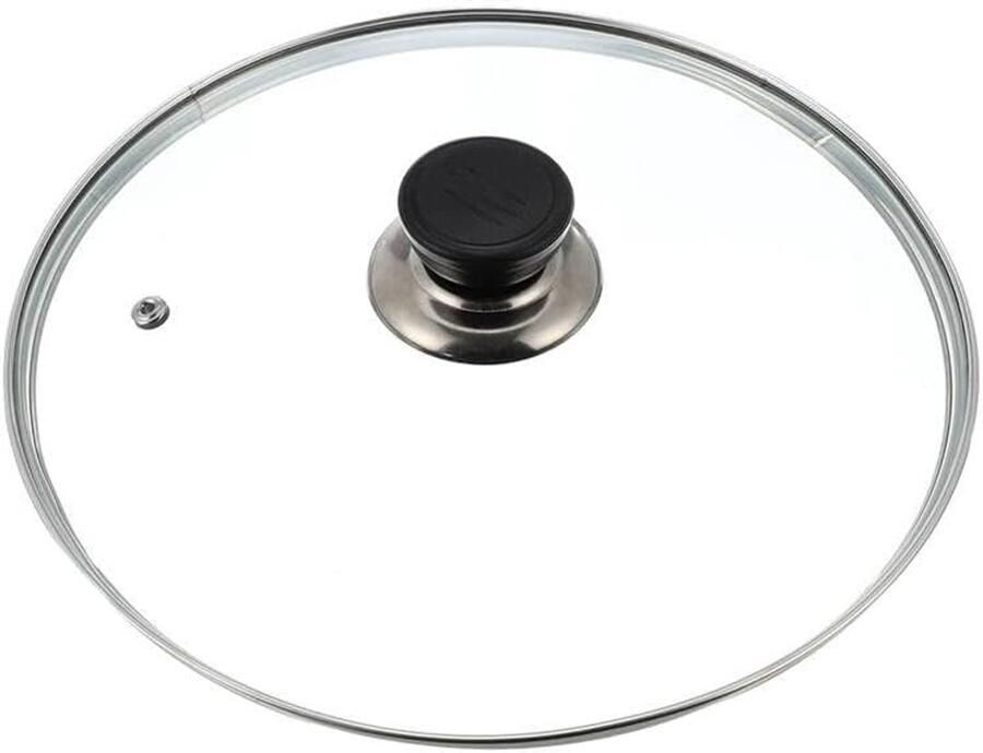 Pan Deksel Kookpot Deksel Energiezuinig Koken Transparant Gehard Glas 28x28cm Zilver