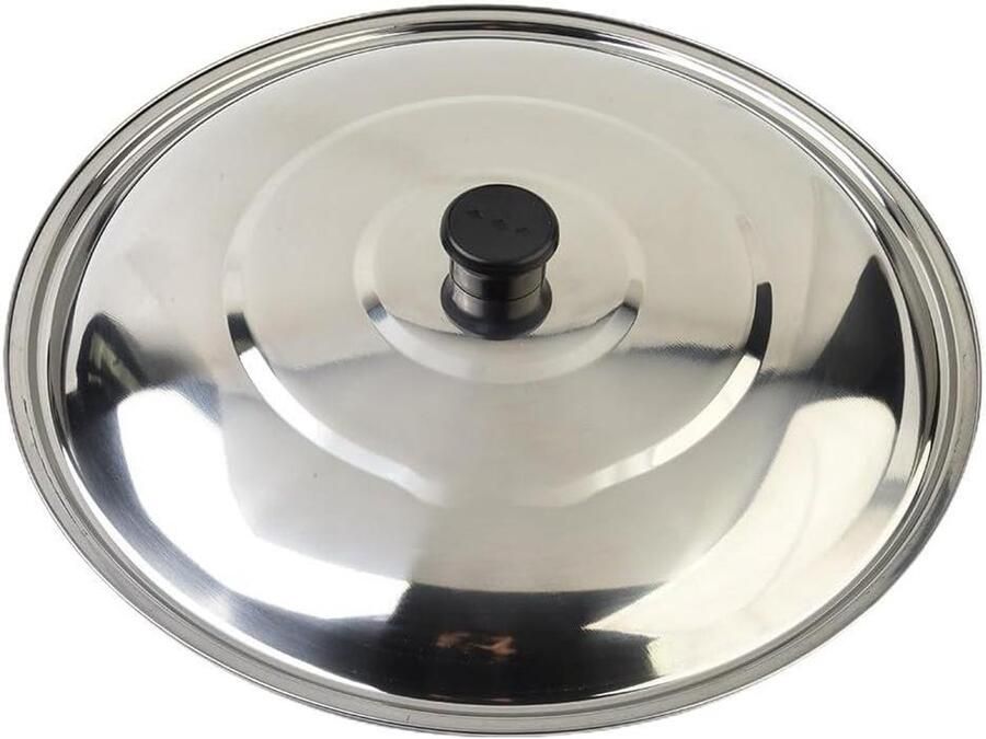 Pan Deksel Universeel Wok Deksel Koken en Bakken Vaatwasserbestendig 36 cm Zilverkleurig