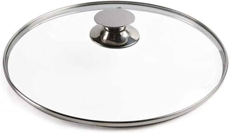 Pan Deksel Wok Cover Praktisch Koken Universele Pasvorm 31cm Diameter Staal Look