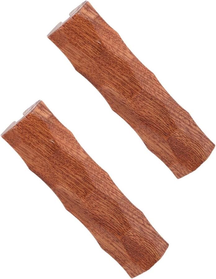 Pan Handvat Houder Koekenpan Accessoire Veilig Grillen Hittebestendig Hout 10 cm Lengte Lichtbruin - Foto 1