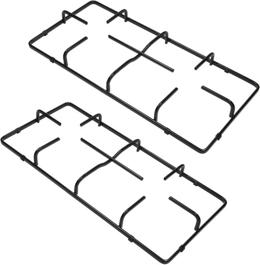 Kookplaat Rooster Panhouder Fornuis Koken op Gas Stalen Constructie 460 mm x 215 mm Zwart