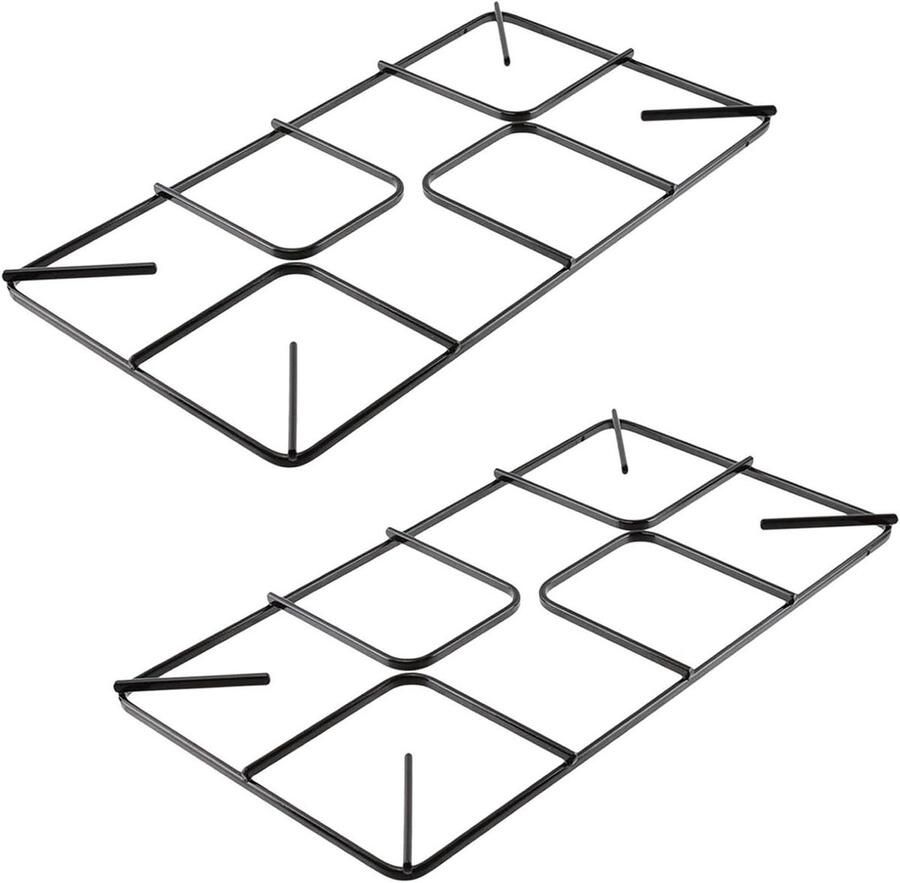 Pan Support Grid Kookplaat Ondersteuning Gasbrander Stand Koken op Gas Set van 2 450mm x 245mm