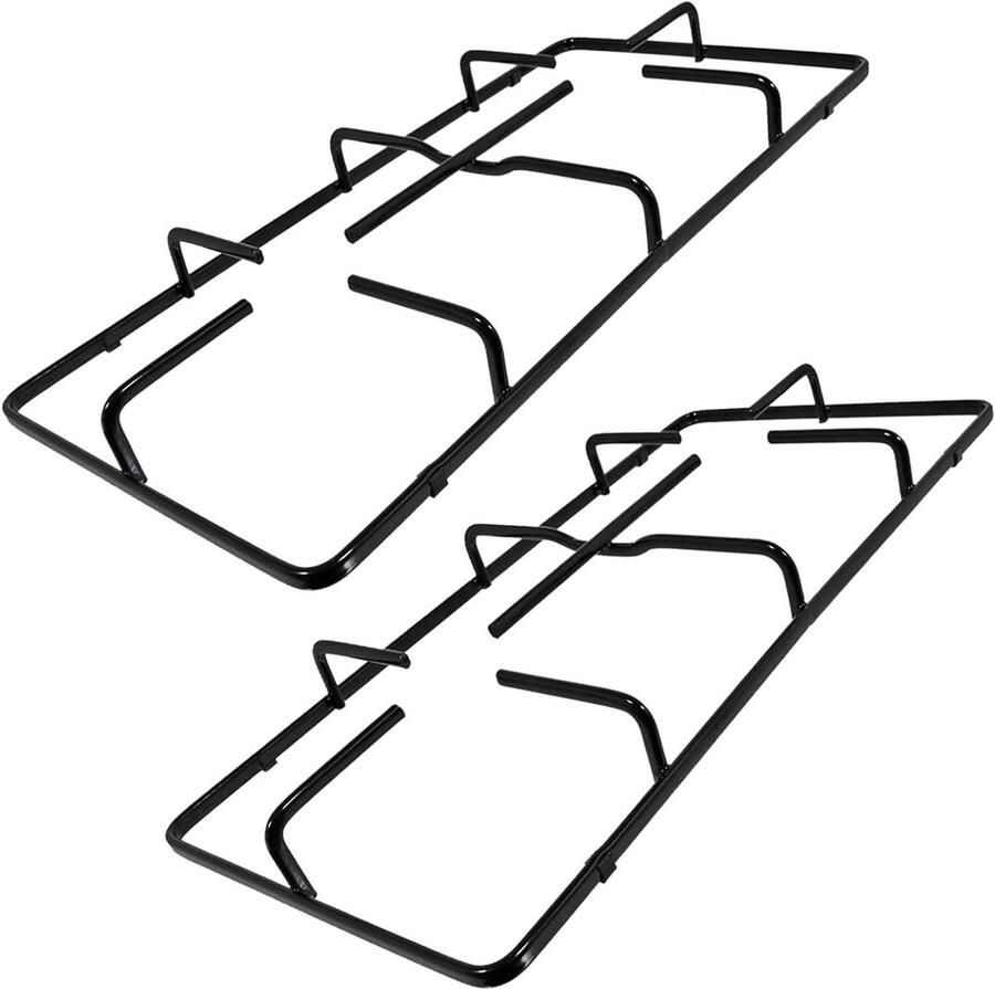 Pan Support Kookplaat Rooster Koken op Gas Roestvrij Staal 475mm x 233mm Zwart
