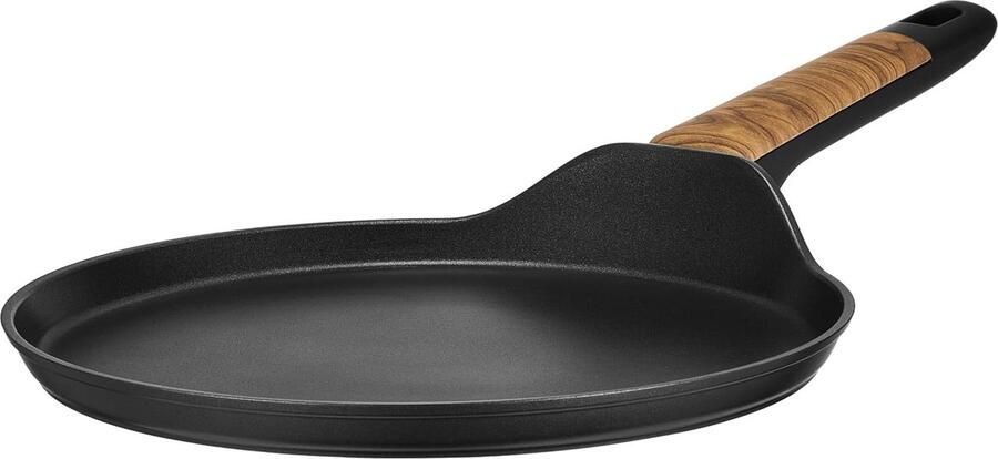 Pan voor Pannenkoeken Crepe Pan Lekkere Pannenkoeken Bakken Geschikt Voor Alle Warmtebronnen Inductie Zwart