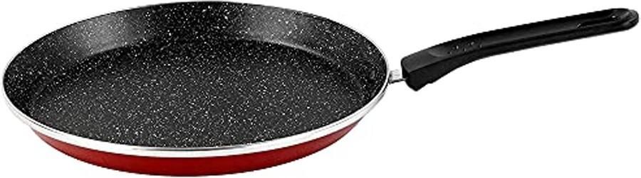 Pan voor pannenkoeken Koekenpan Lekker koken Dubbele antiaanbaklaag 28 cm Rood