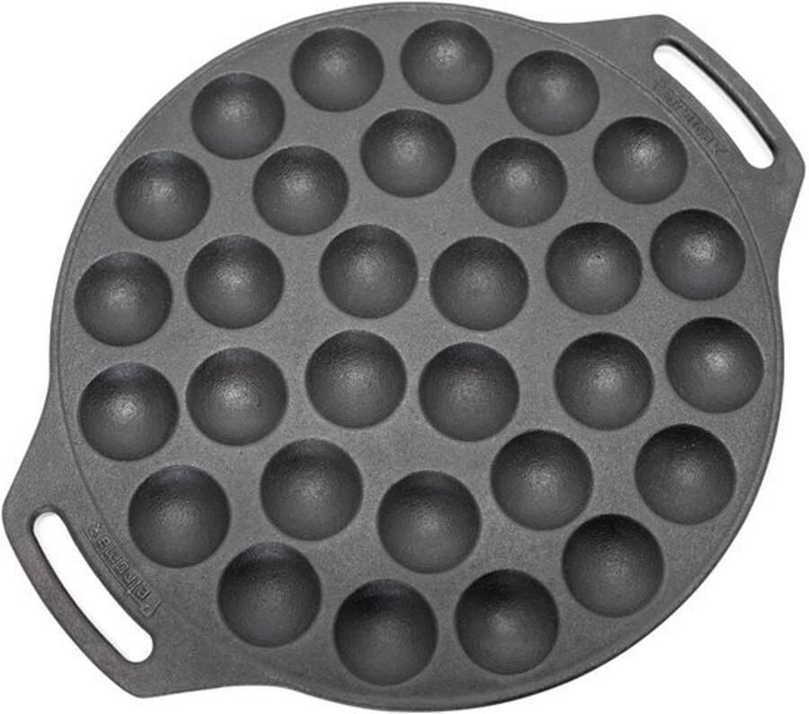 Pan voor poffertjes Pan voor mini-pannenkoeken Zoete hapjes bereiden Gemaakt van gietijzer 30 stuks Zwart