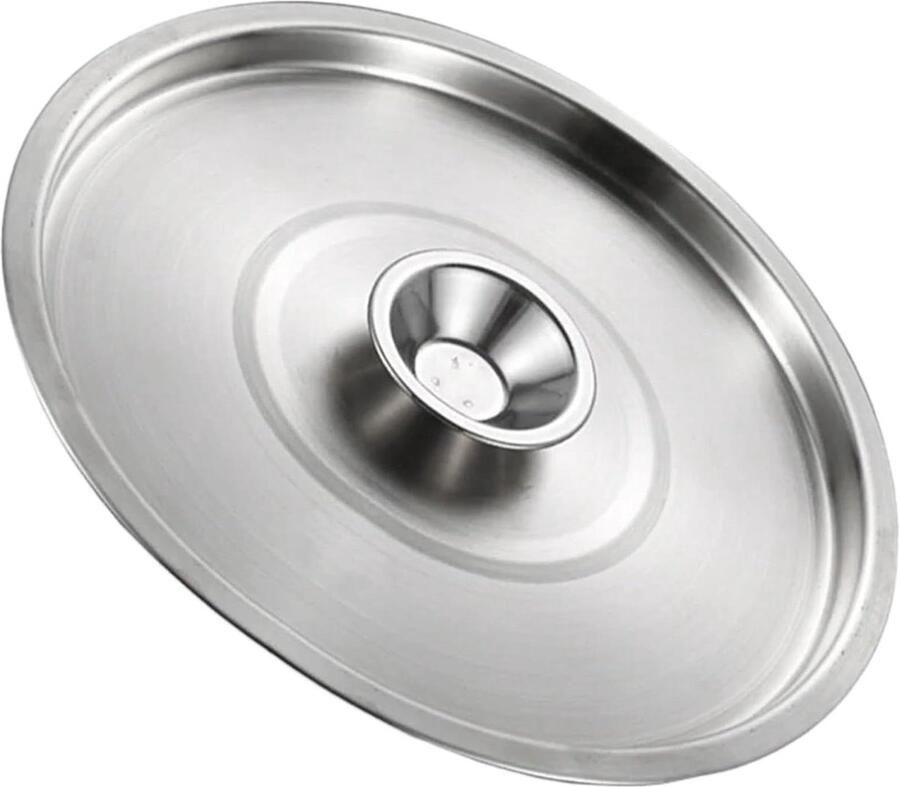 Pandeksel Roestvrij Staal Deksel Keukengerei Koken en Sudderen Universele Pasvorm 24 cm Zilverkleurig