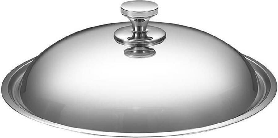 Wokdeksel Koekenpandeksel Koken Roestvrij staal 32cm Zilver