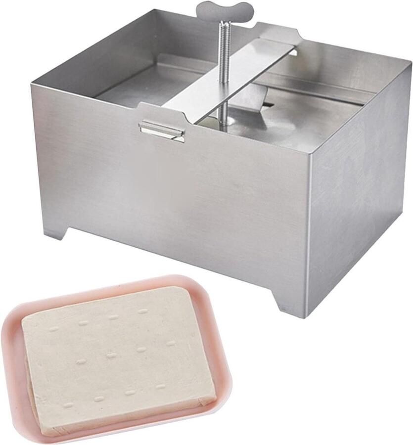 Paneer Maker Kaaspers Wrongelpers Zelf Kaas Maken Efficiënte Waterverwijdering 16x12x9 cm Zilverkleurig