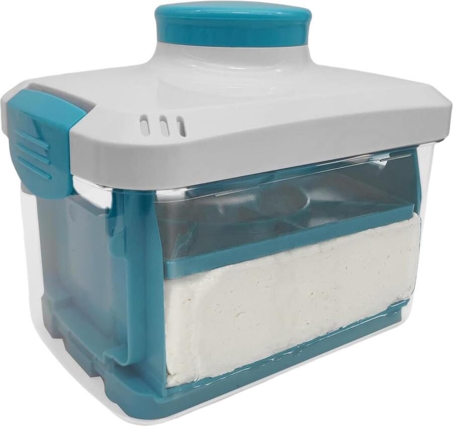 Paneer Maker Wrongelpers Sojamelk Zelfgemaakte Kaas Verstelbare Druk 20.5 cm Blauw wit