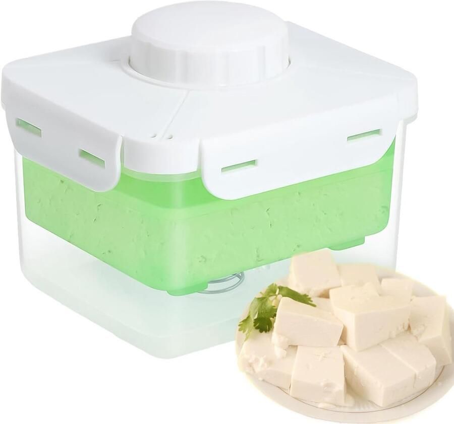 Paneer Pers Kaas Maker Thuis Keuken Efficiënte Drie Laagse Drainage 15.5x13.5x13.5cm Groen