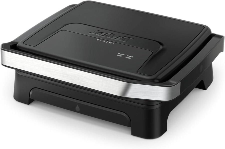 Panini Maker Grill Contact Grill Snelle Maaltijden 2-in-1 Functie 29x26 cm Bakoppervlak Zwart