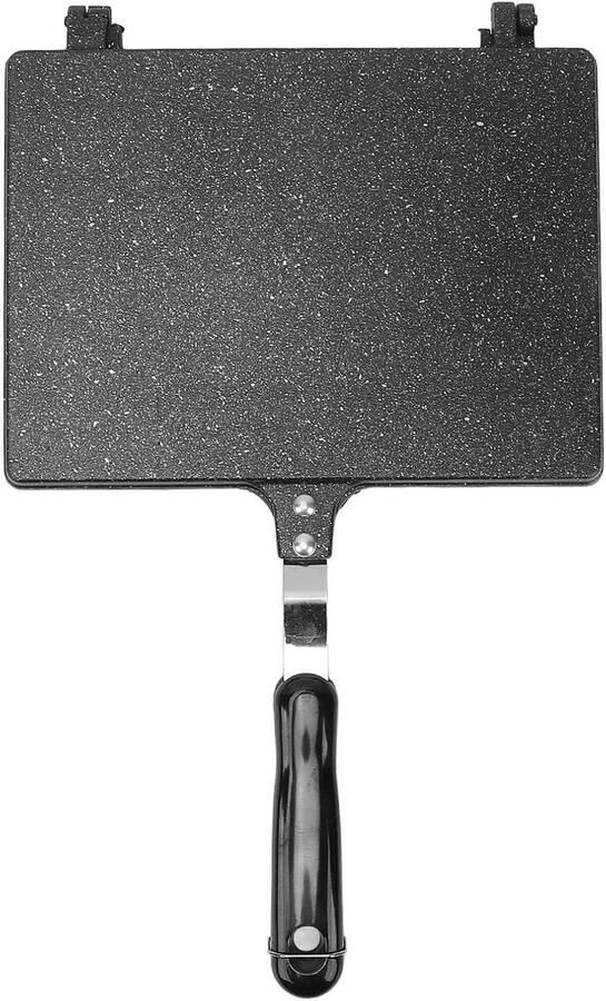 Panini Maker Pan Contactgrill Broodrooster Sandwiches Maken Afneembaar Ontwerp 40 x 23 cm Zwart