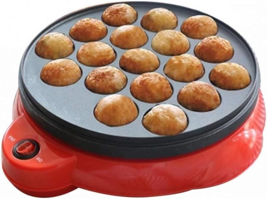 Paniyaram Pan Takoyaki Maker Kleine Snacks Maken 18 Gaten 40 mm Diameter Zwart