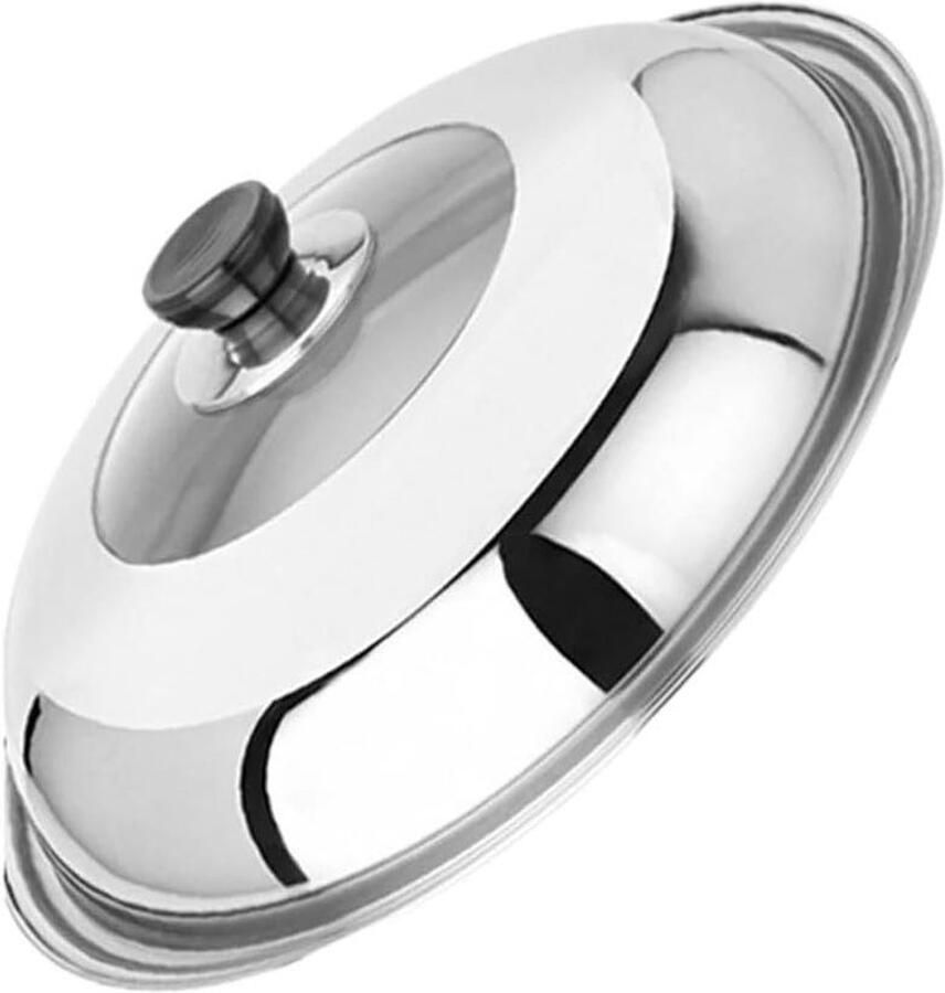 Pannen deksel Kookdeksel gehard glas Koken met precisie Met stoomventiel 38 cm Zilver