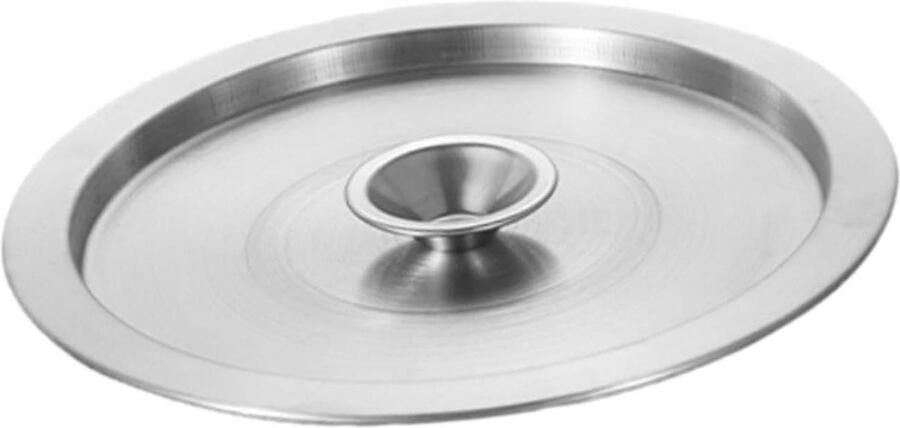 Pannen Deksel Wok Deksel Koken Roestvrij Staal 38 cm Zilver