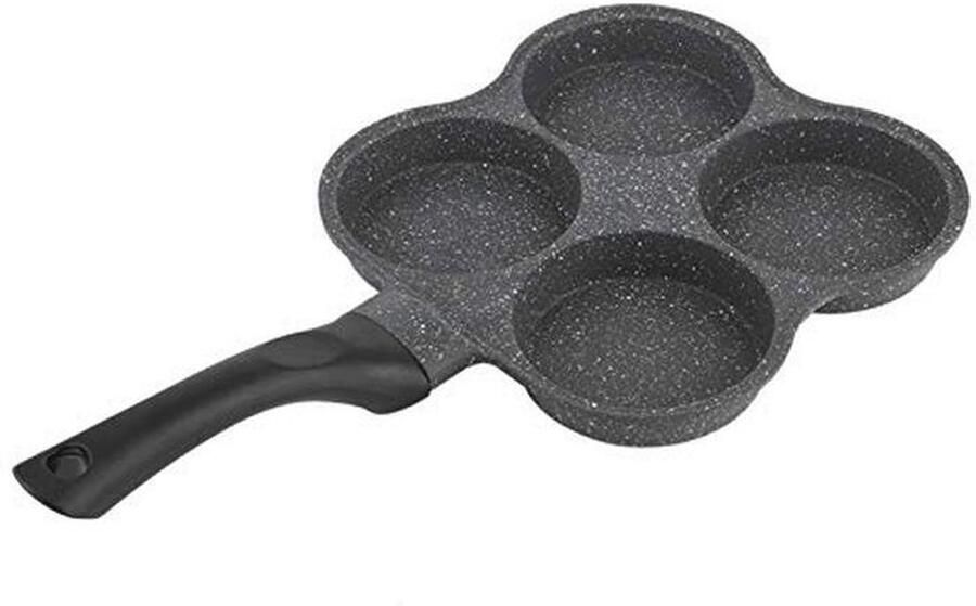 Pannen voor Pannenkoeken met 4 Gaten Anti-aanbak Omelet Pan voor Gebakken Eieren en Burgers