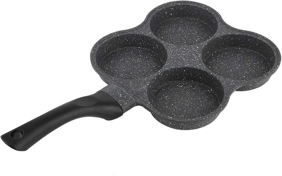 Pannen voor Pannenkoeken met 4 Gaten Anti-aanbak Omelet Pan voor Gebakken Eieren en Burgers
