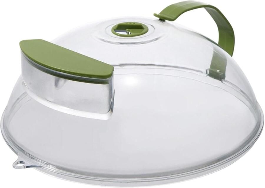 Magnetron Deksel Spatdeksel Oven Voedsel Opwarmen Ingebouwde Stoomgenerator 27x12 cm Transparant