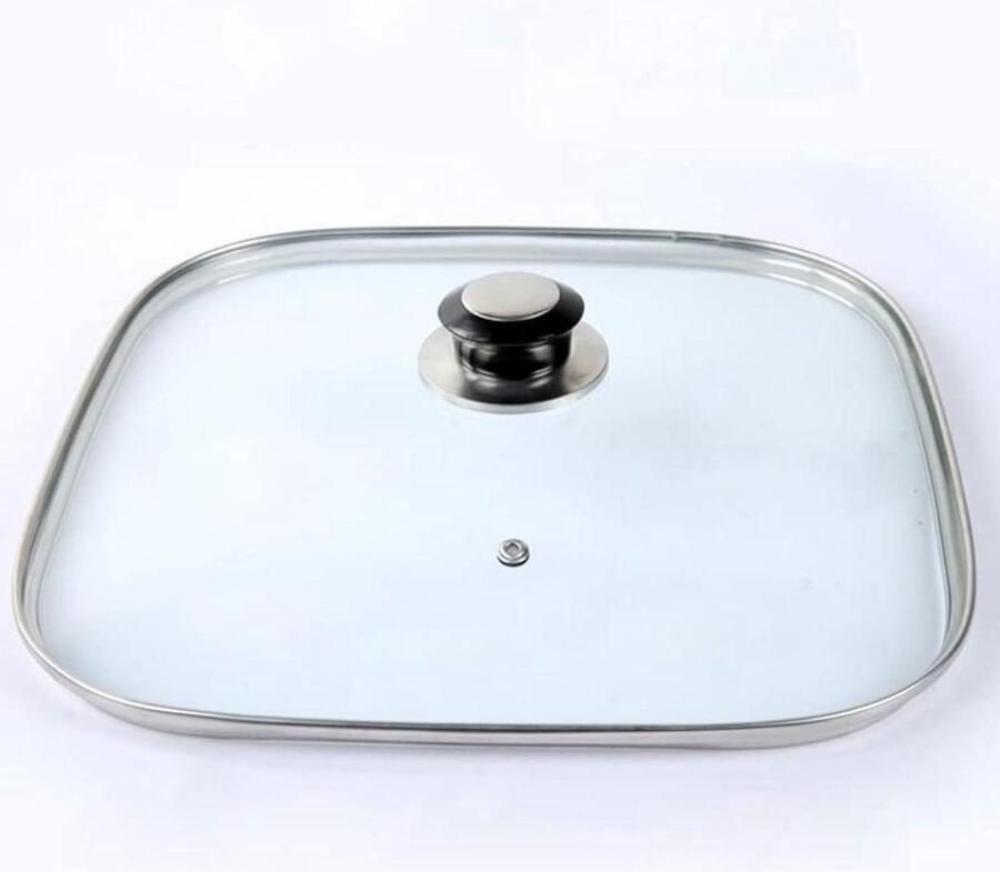 Pannendeksel Glas Braaddeksel Kookgerei Energiebesparend Koken Hittebestendige Greep 20 cm Transparant