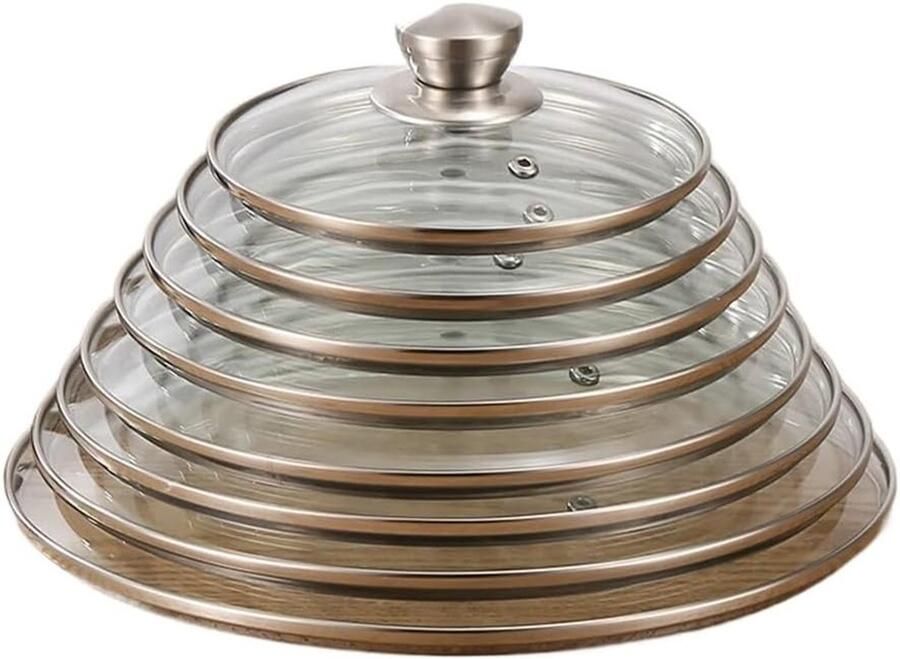 Pannendeksel Glas Kookdeksel Veelzijdig Koken Gehard Glas 30 cm Transparant