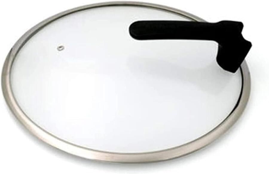 Pannendeksel Glas Kookpan Deksel Koken en Bakken Met Stoomuitlaat 22 cm Transparant