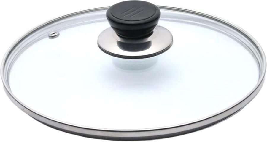 Pannendeksel Glas Kookdeksel Universeel Koken en Bakken Stoomafvoer & CoolTouch 34 Cm Zilver