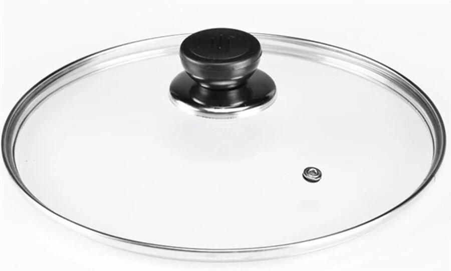 Pannendeksel Glazen Deksel Koken Stoomafvoer 28 cm Transparant