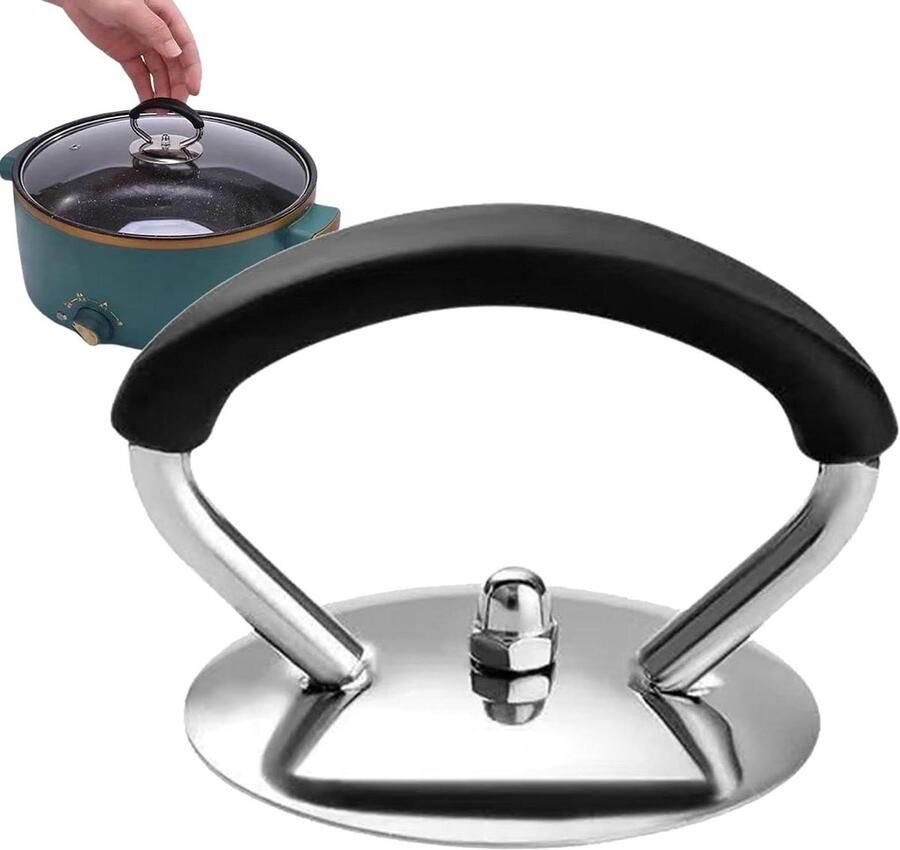 Pannendeksel Handvat Dekselhouder Reservegreep Koken Beschermen Hittebestendig Ergonomisch 8 x 6 cm Zwart