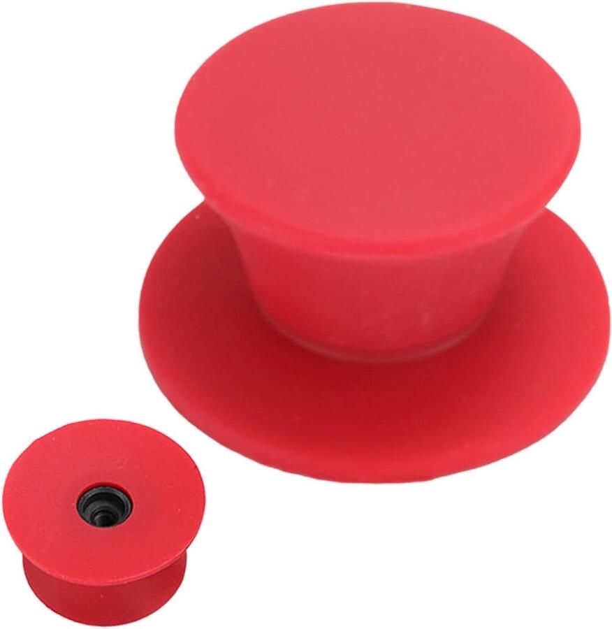 Pannendeksel Knoppen Dekselgrepen Handgrepen Veilig Koken Ergonomisch Ontwerp 6.5 x 5.8 cm Rood