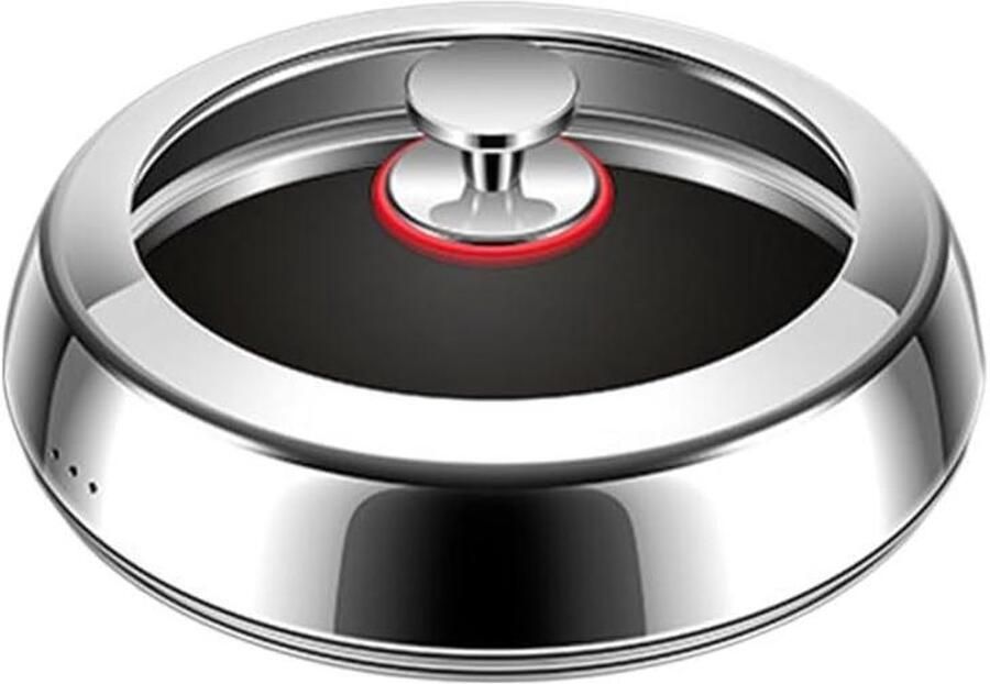 Pannendeksel Kookdeksel Glas Koken en Stomen Hittebestendig RVS 30 cm Zilver