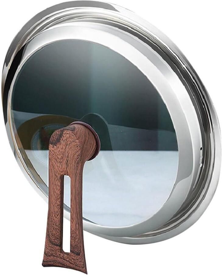 Pannendeksel Kookdeksel Veilig Koken Doorzichtig Gehard Glas 32 cm Zilver