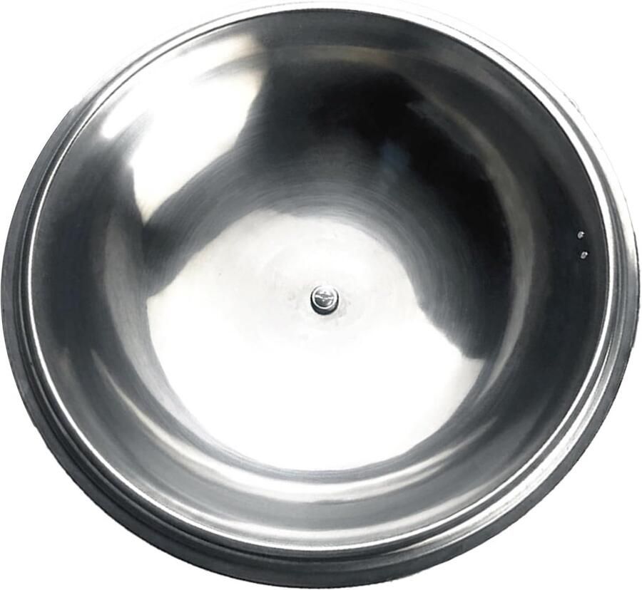 Pannendeksel Roestvrijstaal Glazen Deksel Koken en Braden Gedeeltelijk Transparant 32 Cm Diameter Zilverkleurig