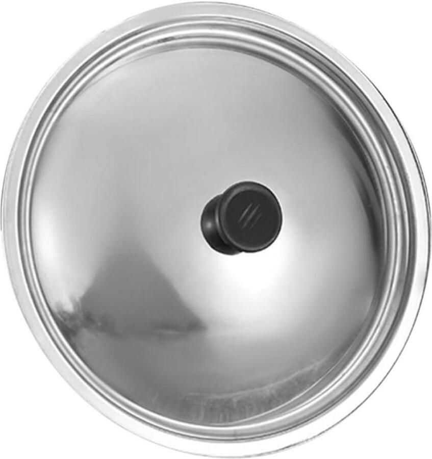 Pannendeksel Roestvrijstaal Kookgerei Deksel Koken en Bakken Universeel Pasvorm 18 cm Diameter Zilver