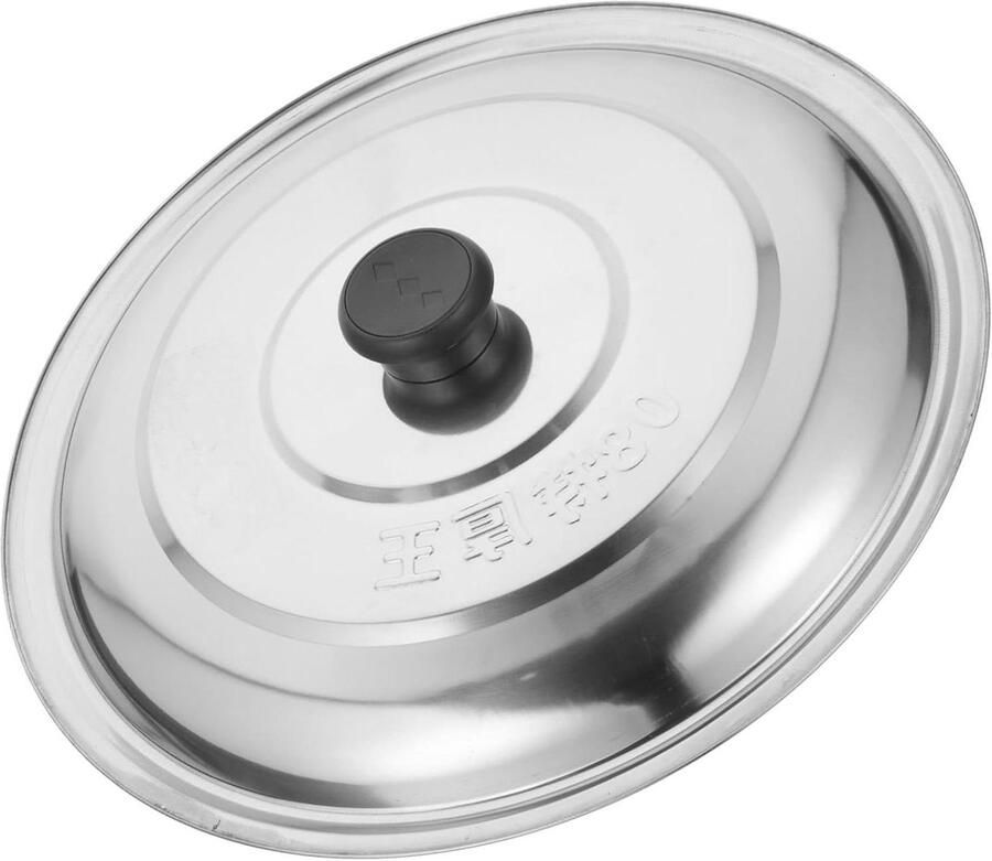 Pannendeksel RVS Kookdeksel Universeel Koken en Stoven Hittebestendig Handvat 29x29 cm Zilver