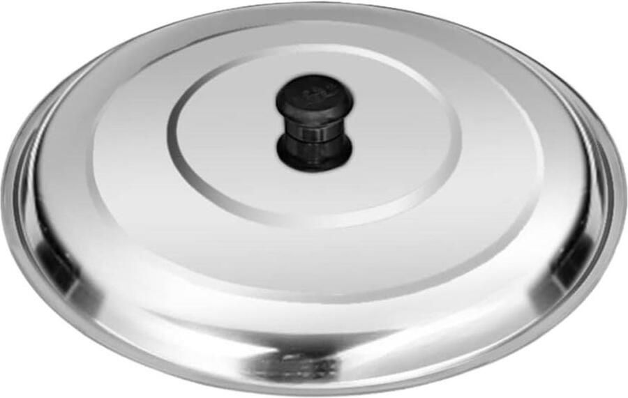 Pannendeksel RVS Kookdeksel Universeel Snel Koken Warmte-isolerende Handgreep 35 cm Zilver