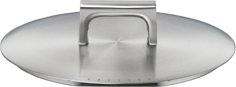 Pannendeksel RVS Kookpot Deksel Koken en Serveren Warmte-reducerende Handgreep 24 cm Diameter Zilverkleurig