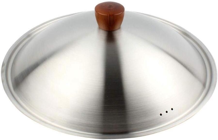 Pannendeksel RVS Potdeksel Keuken Koken en Bakken Met Stoomopening 32cm Wit