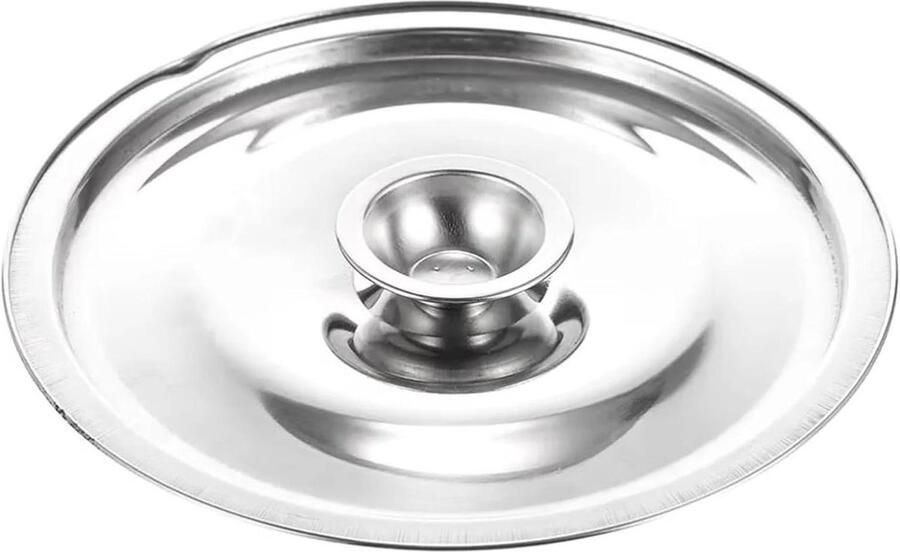 Pannendeksel RVS Universeel Deksel Koken en Stomen Verdikt Materiaal 18 cm Zilverkleurig