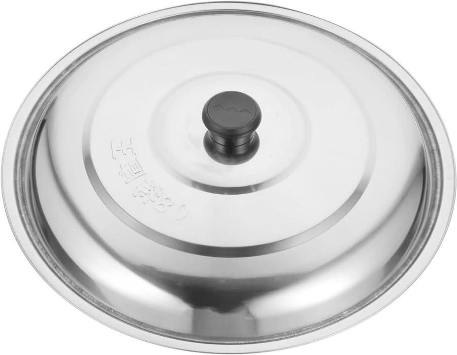 Pannendeksel Universeel Kookgerei Deksel Koken en Bakken Roestvrij Staal 35 cm Zilverkleurig