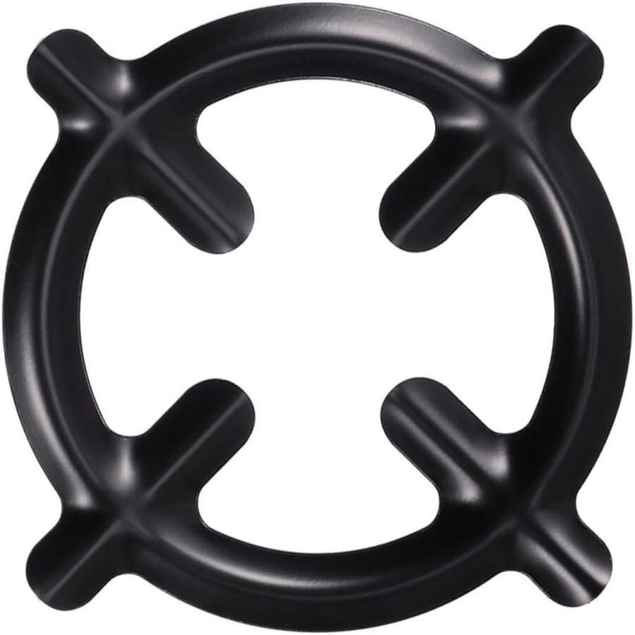 Pannenhouder Gasfornuis Kookring Accessoire Buiten Koken Gereedschapsloze Installatie 15.8 cm Zwart