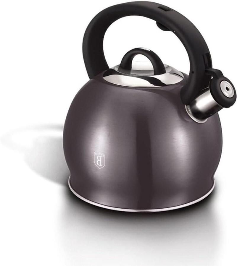 Pannenketel 3L Waterketel Fluitketel Water Koken Geïntegreerde Pijp 3 Liter Donkergrijs